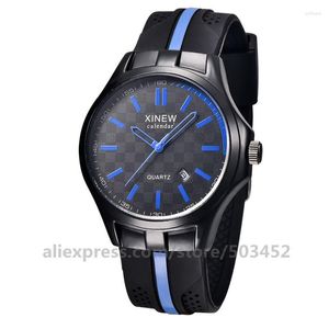 Armbandsur 100st/parti xi Leisure Watches Men Sport Silicone Belt Quartz Watch Factory Price Cool Fashion Wristwatch