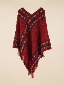 Szaliki kobiety szaliki boho pullover frędzle poncho ciepłe chale femme grube opakowanie koc capa para mujer paszmina szal sweter jesienny zima 230814