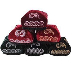 Beanie/Skull Caps Muslim Män hat Free Square Danual broderad tryckning National Cap Prayer Kufi Islam Hijab Style 230814