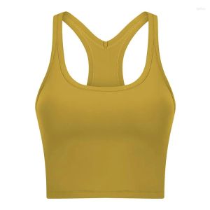 2023New Yoga Outfit Fashion Trendy Fitness Abbigliamento sexy reggiseno sportivo ad asciugatura rapida 2023 top nudo con cuscinetti per il petto