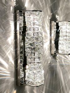 Wall Lamp Light Luxury Crystal Living Room Background Simple Modern Atmosphere Led Bedroom Bedside