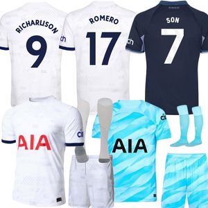 Filho 23 24 camisas de futebol maddison kulusevski richarlison kulusevski 2023 2024 Romero Veliz van de ven bissouma tottenham futebol kit de camisa spurs