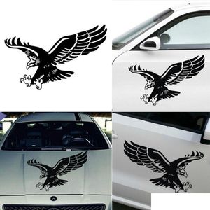 Autoaufkleber 1 Stcs Mode reflektierende Eagle -Aufkleber Vinyl Türhaube Eraufkleber Styling Großhandel Drop Lieferung Mobile Motorräder exter dhvkn