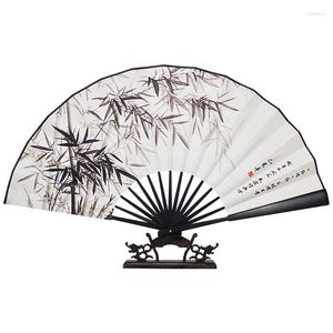 Decorative Figurines Chinese Folding Hand Paper Fan Portable Bamboo Gift Vintage Fans 33 60cm Classical Hanfu