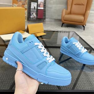 Top Leather Designer Sneakers Virgil Trainers Casual Shoes Denim canvas Calfskin Leather Abloh Vintage Green Red Blue Overlays Platform Low Top Sneakers Trainers