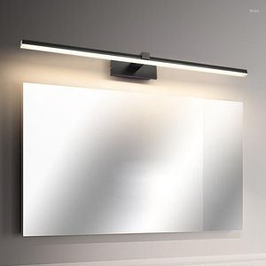 Lâmpada de parede banheira de banheira de banheira iluminação espelho de luminárias frontal sconnes smd 2835 shell branco/preto