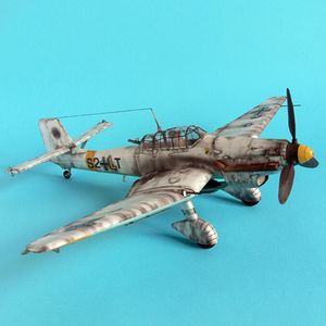 Aircraft Modle 1 33 Germany Ju-87 Bomber Aircraft Model 3D Paper Model Space Library Papercraft Cardboard House for Children Paper Toys 230814