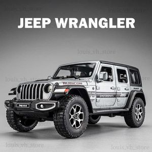 1 22 Jeeps Wrangler Rubicon Alloy Model Car Toy Diecasts Metal Casting Pull Back Sound and Light Car Toys For ldren Vehicle T230815