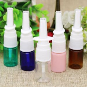 Flacone in plastica con nebulizzazione spray nasale fine vuota in PET colorato da 5 ml, flacone spray per naso cosmetico Tipvw