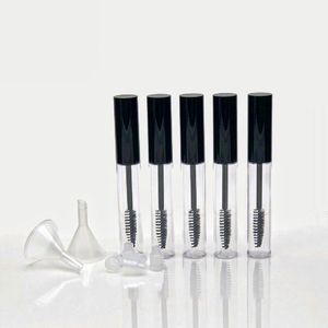 Tubo de rímel vazio de 10ML 1/3oz com escova de varinha de cílios, inserções de borracha, funis para óleo de rícino de crescimento de cílios, rímel de maquiagem DIY Conta Mbrt