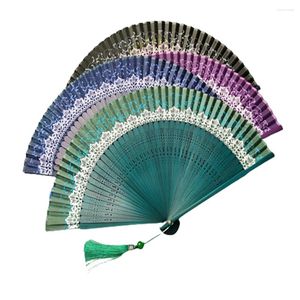 Decorative Figurines Chinese Style Folding Fan Retro Portable Hand Held Wedding Gift For Guest Dance Performances Custom Props Home Art