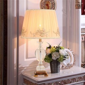 Table Lamps SAROK Modern Lamp Crystal Luxury LED Desk Light Bedside Decorative For Home Foyer Bedroom Office El