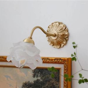 Lampada a parete Schema lampadina a led vetro glassata decorazione per la casa illuminazione per interni camera da letto accanto a lampara rame ridotto