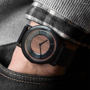 Kol saatleri eoeo japon kuvars erkekler için saatler masif ahşap mekanik saat minimalist tasarım erkekler lüks