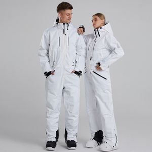 Skidåkning kostymer sport kvinnliga snöar huva män snowboard dräkt vattentäta kvinnor skid jumpsuit berg härkomst man övergripande cltothes 230814