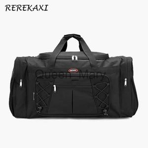 Duffel Çantalar Büyük Kapasite Erkekler Seyahat Çantası Hafta Sonu Kadınlar Su Geçirmez Polyester El Bagaj Büyük Çanta Erkek Seyahat Duffle Bags Paketleme Küpleri J230815