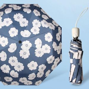 Guarda -chuvas guarda -chuva feminino automático para meninas presentes The Sun Mini Kawaii Proteção dobrável