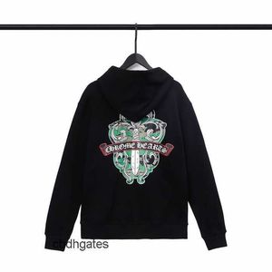 2023 Hoodies designers Chromezhearts suéteres capuz CH Corolla Heart Sweater Casat Unisex Hooded zíper verde espada verde capuz sânscrito