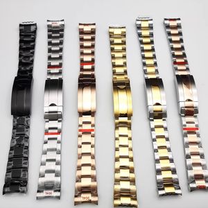 Assista Bandas 20mm Full 316L Aço inoxidável Relógio Banda Straça pulseira de alta qualidade Elegante à prova d'água para Men's Wristwatch 230814