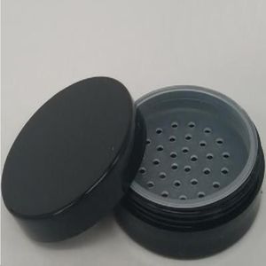 20ML 20G Black Sifter Jar Empty Loose Powder Pot Puff Container With Screw Lid Powder Puff Jar Case Box Compact Rcvba