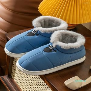 Boots Woman Winter Furry Female Shoes Cotton Footwear Thickened Plush Down Cloth Waterproof Non-slip Warm Snow