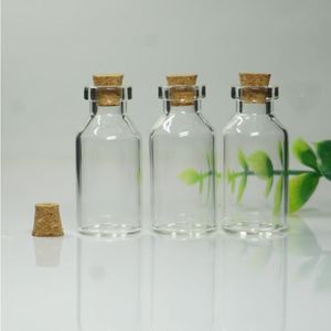 5ml Small Mini Glass bottles Jars Clear Vial with Cork Stoppers 40x18mm(HeightxDia) Message Weddings Wish Jewelry Party Favors Tedwx