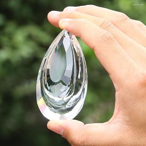 Chandelier Crystal 1PC 75MM Clear Double Layer Water Drop Pendant Glass Prism Faceted Parts DIY Home Wedding Decor Accessories