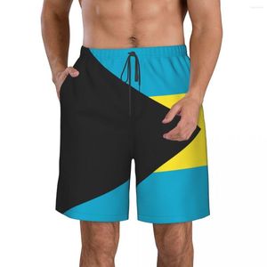 Męskie szorty pływają letnie stroje kąpielowe pływackie pnie puszki plażowe desek do surfowania pielęgnacji pielęgnacji flagi Bahamów