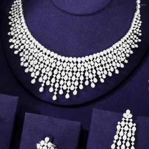 Серьги ожерелья устанавливают Годки нигерийский модный модный водяной водолаз