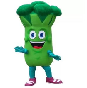 Broccoli Mascot Costume Högkvalitativ tecknad vegetabilisk plysch Anime Temakaraktär Vuxenstorlek Julfödelsedagsfest utomhusdräkt