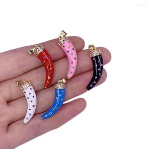 Collane a sospensione semplice per peperoncino colorato fine cZ o oro cramato cramella accessori braccialetti per donne che producono gioielli fai -da -te