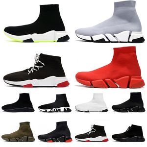 Designer meias balencaigaes sapatos casuais plataforma masculino mulher mulher malha brilhante velocidade 2.0 1.0 treinador balencaigaly tênis tênis tênis sneakers speeds booties paris paris