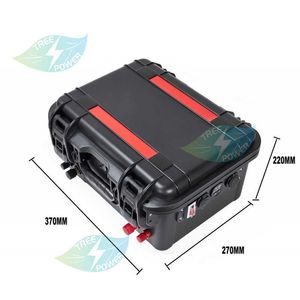 LifePO4 12V 120AH Lithium Batteriepack wasserdichtes DC 12V LifePO4 Batterie mit 10A Ladegerät für LED -Golfwagen -Fischereiboot