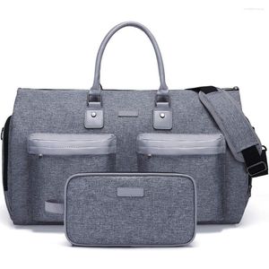 Duffel Bags Men's Portable Travel Bag Stor kapacitet Bagage Multifunktionell vikning Suit One Shoulder Crossbody Plagment