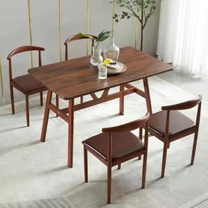 Commercial Furniture dining table and chair combination household rectangular dining table restaurant