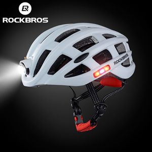 Cycling Helmets ROCKBROS Bicycle Light Helmet Bike Ultralight Electric Mountain Road MTB Equipment 230815