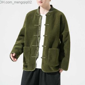 Jackets masculinos Jaqueta de Cashmere Masculino Hanbok estilo chinês espesso de roupas de algodão de grande porte de algodão juvenil vintage colar jaqueta z230816