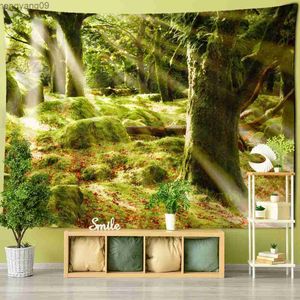 Arazzi Asteetic Room Decor Auberstry Forest Rain Rain Home Decor Aesthetic Camera da letto Soggio