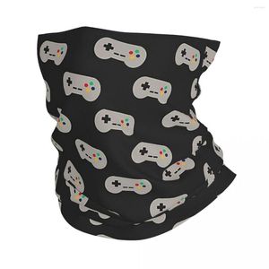 Halsdukar vintage videospelkontroller svart bandana nackegångare tryckt balaclavas mask halsduk huvudkläder sport unisex vuxen tvättbar