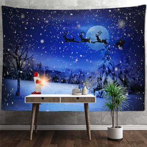 Taquestres de Natal Snovy Night Series Tapestry Mount Mount Dormitório Decoração da sala de estar R230815