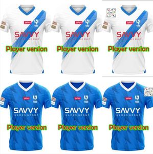 Версия игрока Maillot Al-Hilal SFC Soccer Jerseys Ighalo Ruben Pereira 2023 2024 Sergej Neves Koulibaly Football Room Home Away Survetion