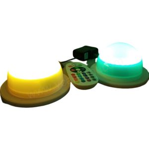 50PCS/lot LED Furniture Lighting Battery Rechargeable Led Bulb RGB Remote Control Waterproof IP65 Swimming Pool Lights