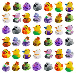 Cadılar Bayramı Kauçuk Ördekler Bebek Banyo Oyuncakları Parti Malzemeleri Çocuk Duş Banyosu Float Squeaky Ses Ördek Su Oyunu Çocuklar İçin G0815