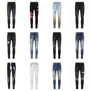 Designer Herren Jeans Hip-Hop Fashion Reißverschluss Loch Wash Jean Hosen Retro zerrissene Elemente Motorrad Reiten Kühle Schlanke Pant846