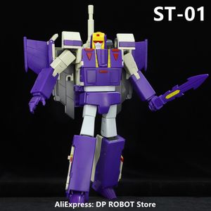 Figuras militares na transformação de estoque Toys Star ST-01 ST01 Blitzwing Três formas Tanque de aeronaves Ga Conmander Ação Figura Robot com Box 230814