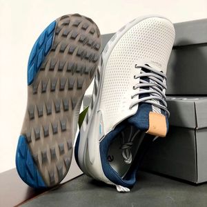 Mäns sneakers Original varumärke sneakers läder andas bekväma icke-halkar utomhussporter som kör avslappnad vit sko