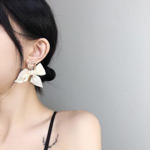 Stud Earrings Trend Bowknot Rhinestone Dangle Female Fashion Korean Jewelry Earring
