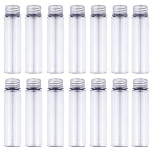 50ml Clear Flat Plastic Test Tubes with Aluminum Screw Caps Candy Cosmetic Travel Lotion Containers Klsjm