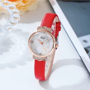 Женские часы Часы высокого качества Роскошный дизайнерский ограниченный выпуск Кварцевые кожаные водонепроницаемые часы на батарейке 26 мм