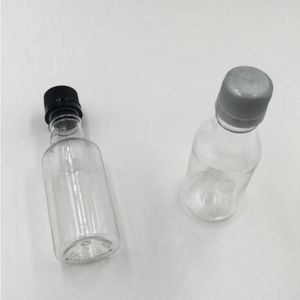 Mini-Schnapsflaschen, 50 ml, durchsichtige, leere Mini-Weinschnapsflaschen aus Kunststoff (schwarz) Ewnhc